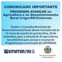 AVISO IMPORTANTE DA EMATER