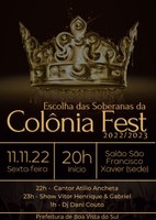 ESCOLHA DA SOBERANA DA COLÔNIA FEST